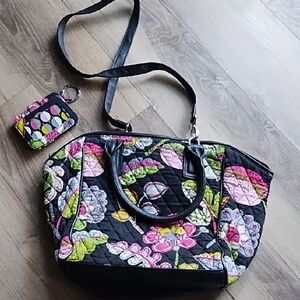 Vera Bradley Black Floral Crossbody Bag